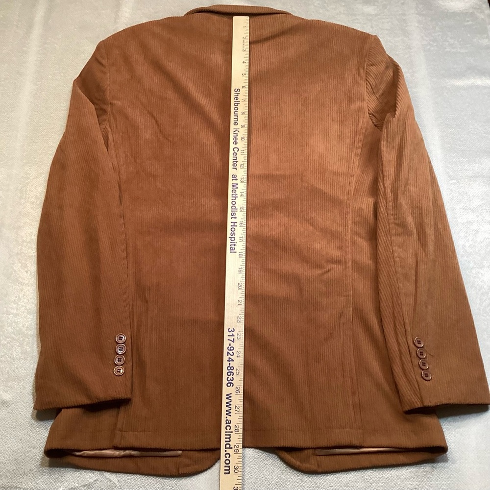 Coofandy Men's Tan Corduroy Blazer NWT - Picture 11 of 12